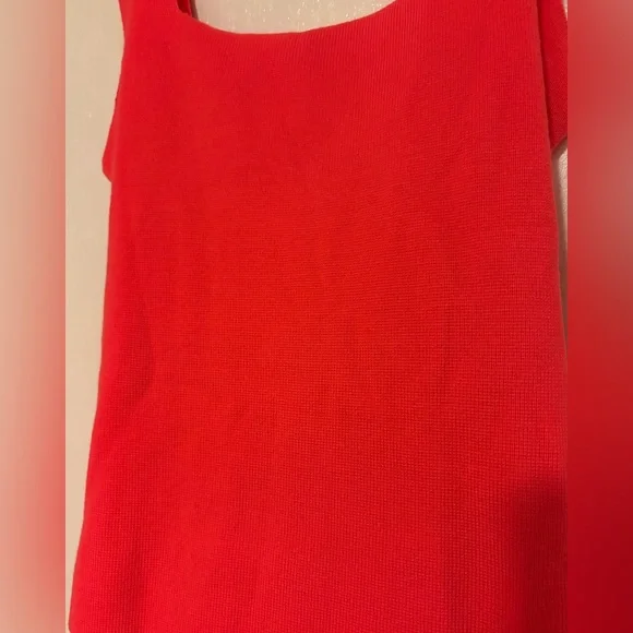 Anthropologie Harlow Neon Orange Coral Sweater Knit Tank - Picture 3 of 15